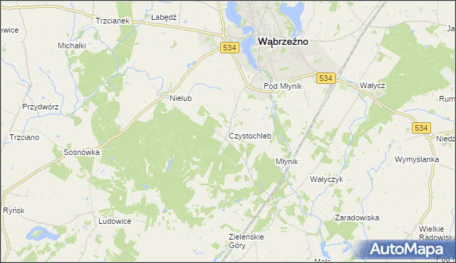 mapa Czystochleb, Czystochleb na mapie Targeo