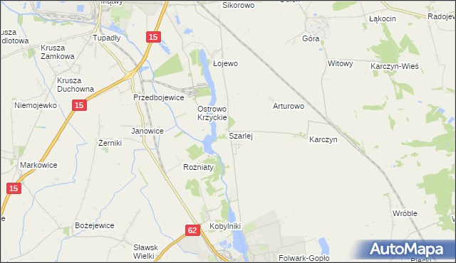 mapa Szarlej, Szarlej na mapie Targeo