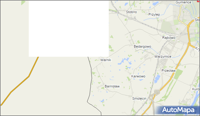 mapa Warnik, Warnik na mapie Targeo