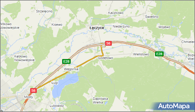 mapa Godętowo, Godętowo na mapie Targeo