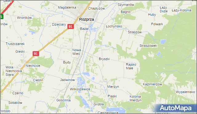 mapa Bryszki, Bryszki na mapie Targeo