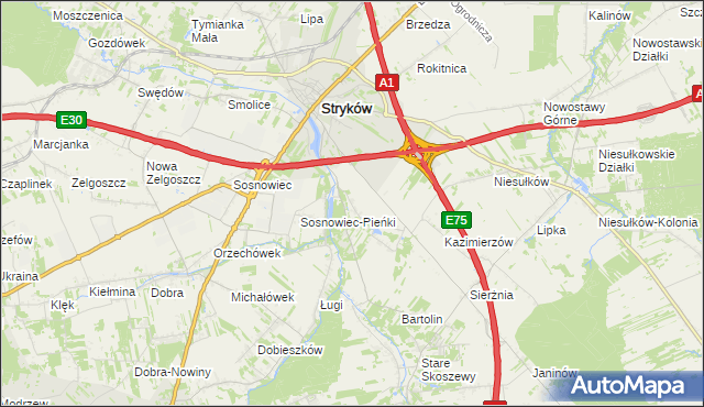 mapa Cesarka, Cesarka na mapie Targeo