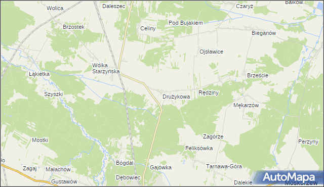 mapa Drużykowa, Drużykowa na mapie Targeo