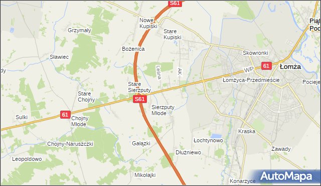 mapa Janowo gmina Łomża, Janowo gmina Łomża na mapie Targeo