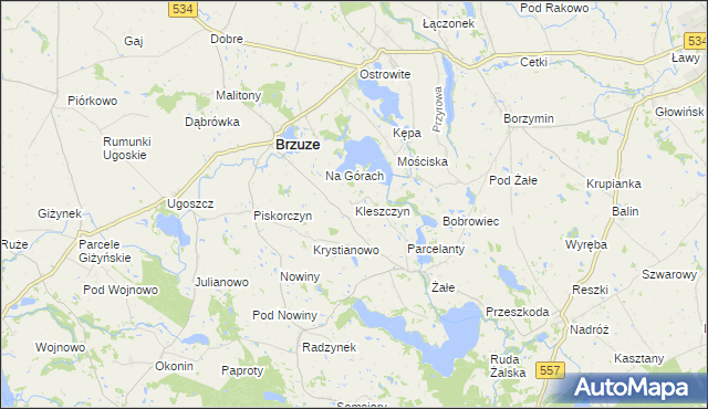 mapa Kleszczyn, Kleszczyn na mapie Targeo