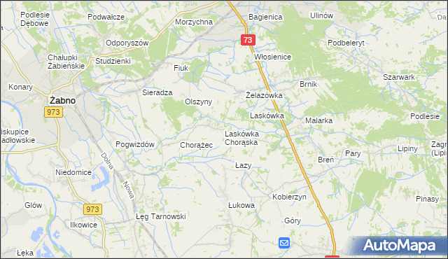 mapa Laskówka Chorąska, Laskówka Chorąska na mapie Targeo