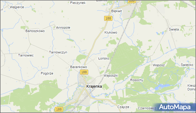 mapa Łońsko, Łońsko na mapie Targeo