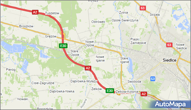 mapa Nowe Iganie, Nowe Iganie na mapie Targeo