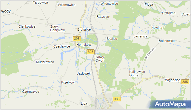 mapa Nowy Dwór gmina Ziębice, Nowy Dwór gmina Ziębice na mapie Targeo