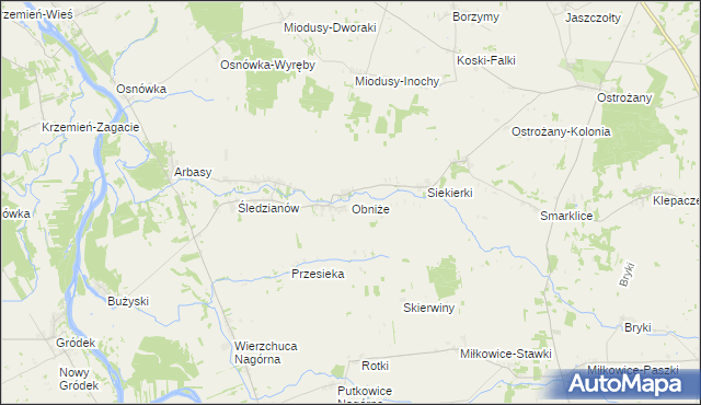 mapa Obniże, Obniże na mapie Targeo