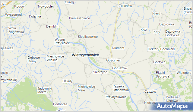 mapa Pierszyce, Pierszyce na mapie Targeo