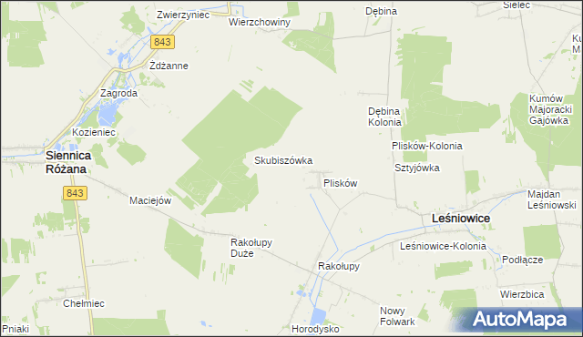 mapa Rakołupy Małe, Rakołupy Małe na mapie Targeo