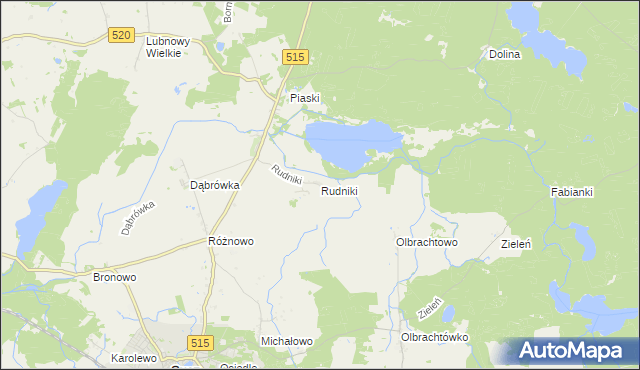 mapa Rudniki gmina Susz, Rudniki gmina Susz na mapie Targeo