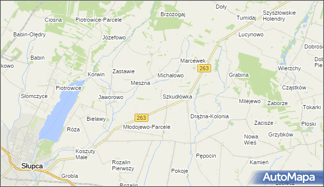 mapa Szkudłówka, Szkudłówka na mapie Targeo