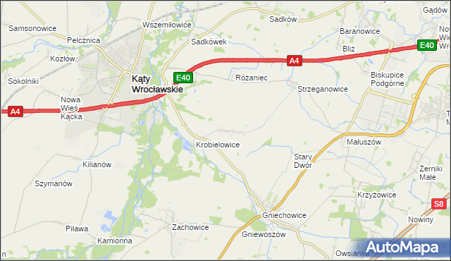 mapa Wojtkowice, Wojtkowice na mapie Targeo