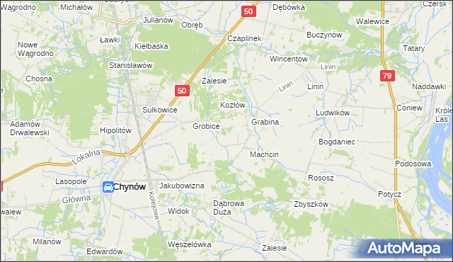 mapa Adamów Rososki, Adamów Rososki na mapie Targeo