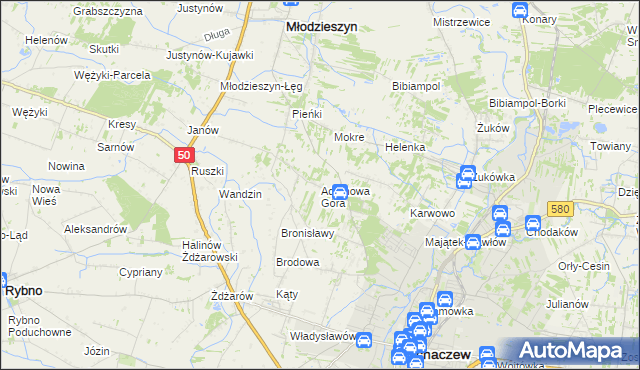 mapa Adamowa Góra, Adamowa Góra na mapie Targeo