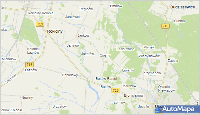 mapa Aleksandrów gmina Ujazd, Aleksandrów gmina Ujazd na mapie Targeo