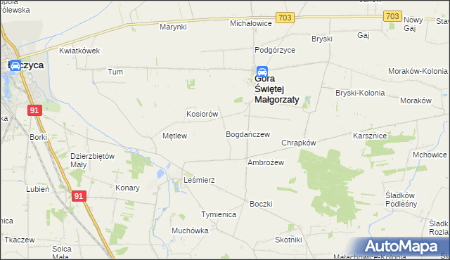 mapa Bogdańczew, Bogdańczew na mapie Targeo