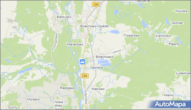 mapa Bolechówko, Bolechówko na mapie Targeo