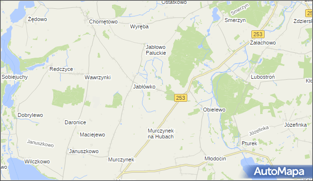 mapa Buszkowo gmina Łabiszyn, Buszkowo gmina Łabiszyn na mapie Targeo