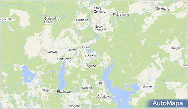 mapa Chróstowo gmina Polanów, Chróstowo gmina Polanów na mapie Targeo
