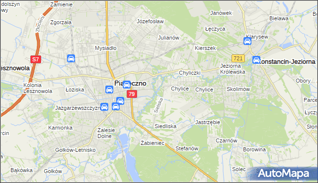 mapa Chylice-Pólko, Chylice-Pólko na mapie Targeo