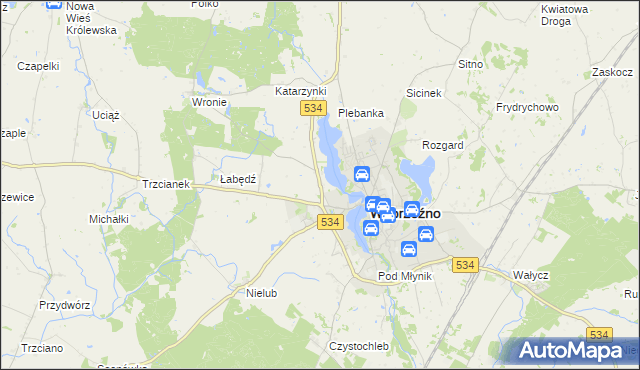 mapa Cymbark, Cymbark na mapie Targeo