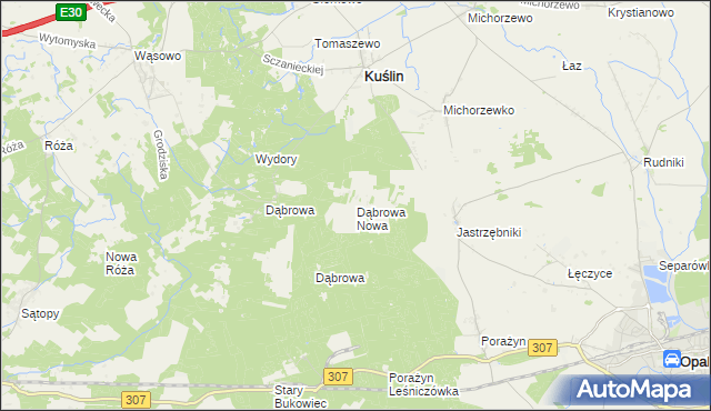 mapa Dąbrowa Nowa, Dąbrowa Nowa na mapie Targeo