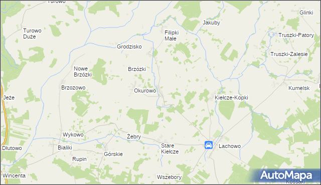 mapa Danowo gmina Kolno, Danowo gmina Kolno na mapie Targeo