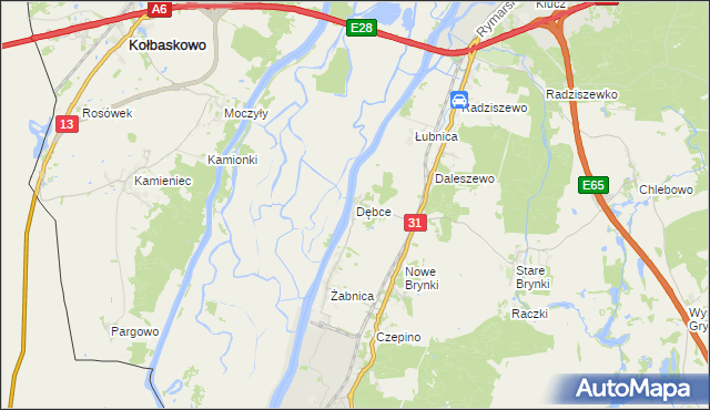 mapa Dębce, Dębce na mapie Targeo