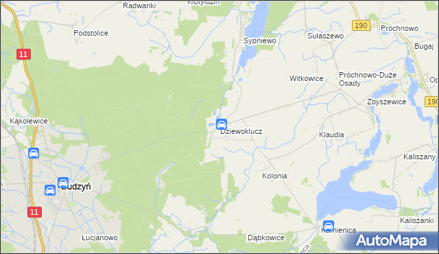 mapa Dziewoklucz, Dziewoklucz na mapie Targeo