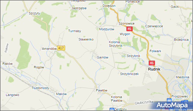 mapa Gamów, Gamów na mapie Targeo