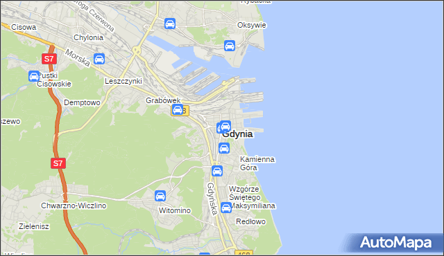 mapa Gdyni, Gdynia na mapie Targeo