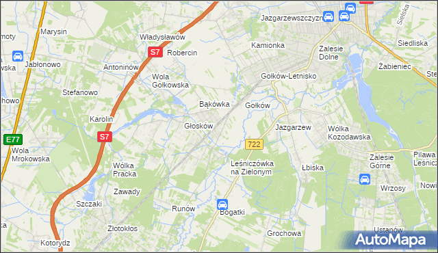 mapa Głosków-Letnisko, Głosków-Letnisko na mapie Targeo