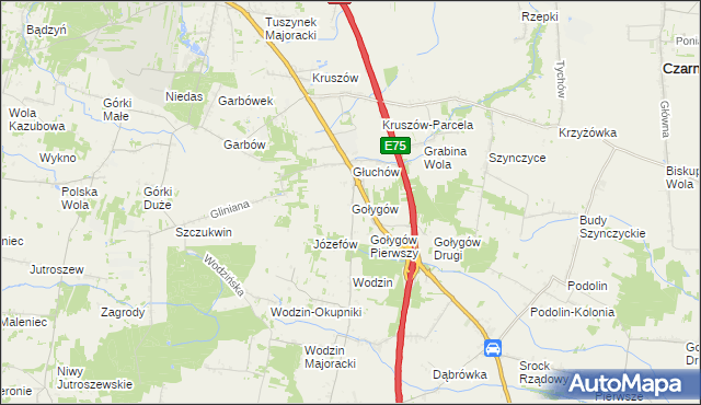mapa Gołygów, Gołygów na mapie Targeo