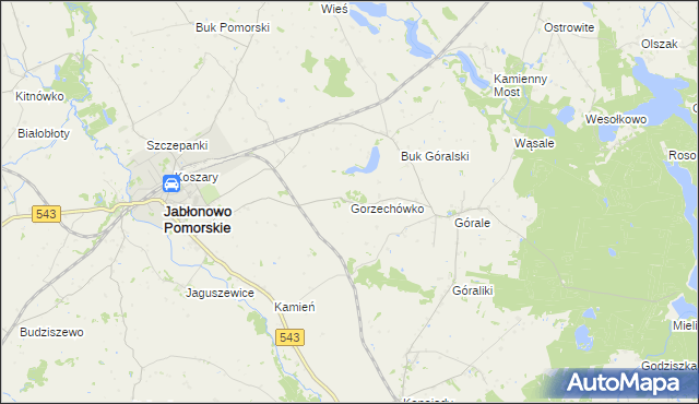 mapa Gorzechówko, Gorzechówko na mapie Targeo