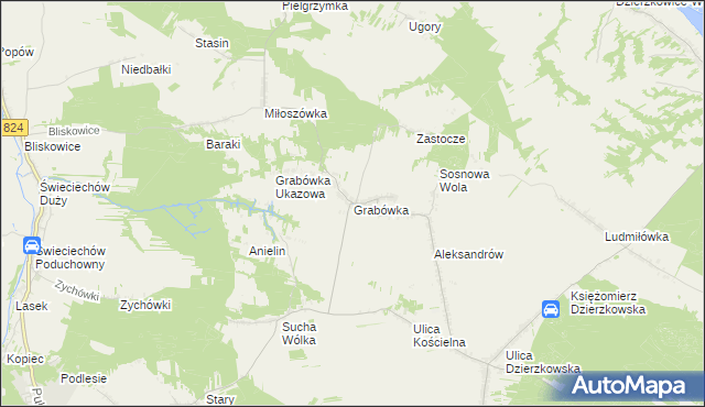 mapa Grabówka gmina Annopol, Grabówka gmina Annopol na mapie Targeo