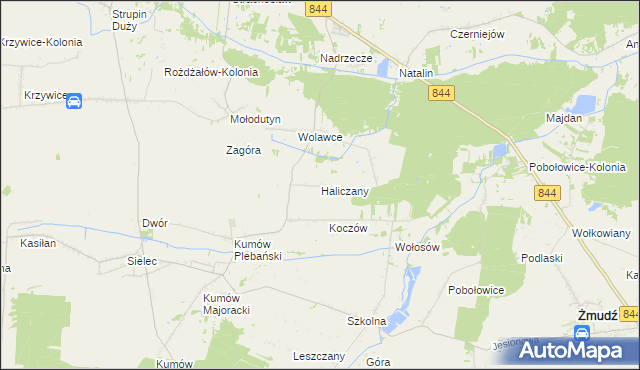 mapa Haliczany, Haliczany na mapie Targeo