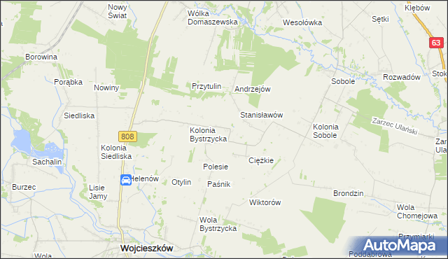 mapa Hermanów gmina Wojcieszków, Hermanów gmina Wojcieszków na mapie Targeo