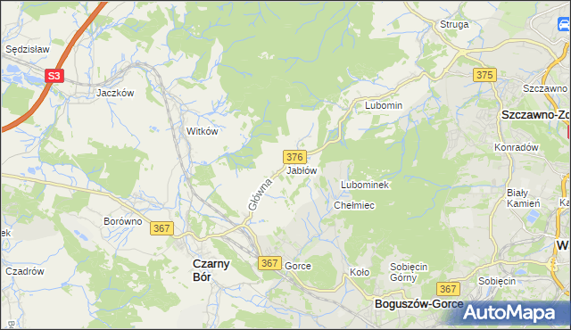 mapa Jabłów, Jabłów na mapie Targeo