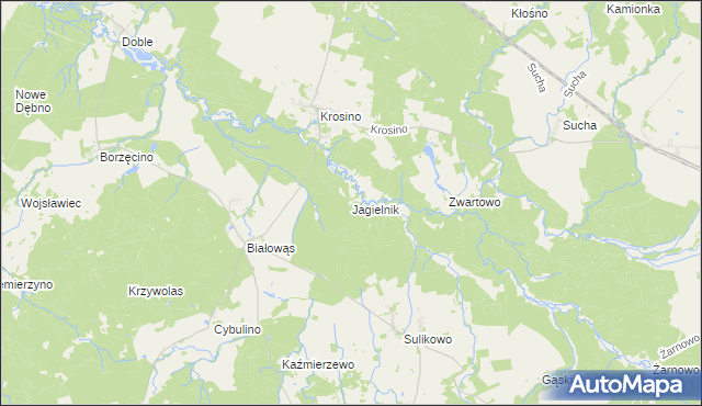 mapa Jagielnik, Jagielnik na mapie Targeo
