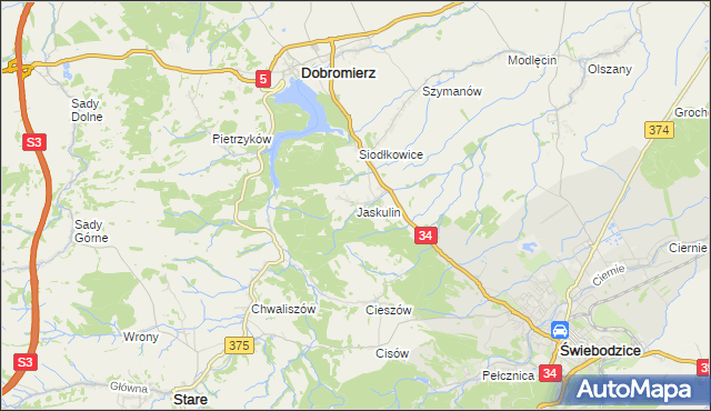 mapa Jaskulin, Jaskulin na mapie Targeo