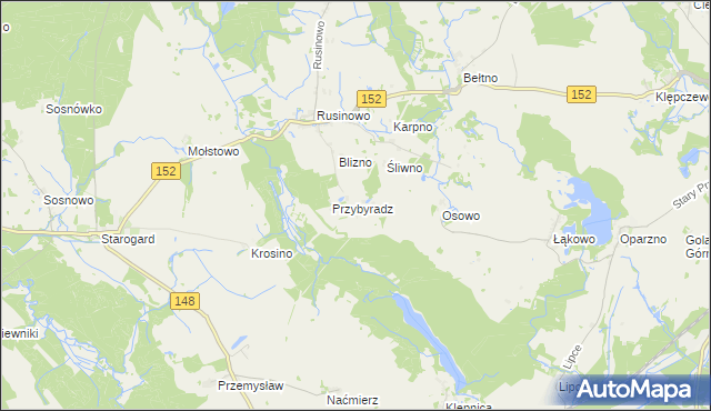 mapa Kłośniki, Kłośniki na mapie Targeo