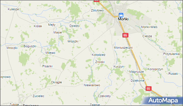 mapa Kołodzież, Kołodzież na mapie Targeo