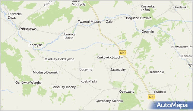 mapa Krakówki-Zdzichy, Krakówki-Zdzichy na mapie Targeo