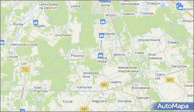 mapa Krupia Wólka, Krupia Wólka na mapie Targeo