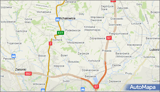 mapa Książniczki, Książniczki na mapie Targeo