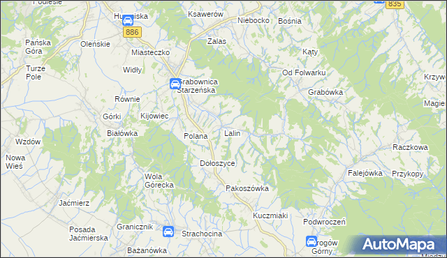 mapa Lalin, Lalin na mapie Targeo