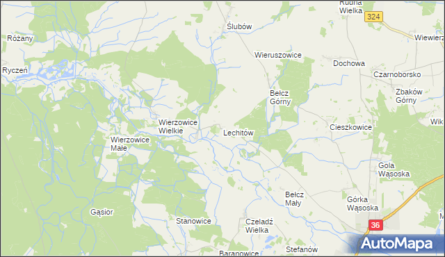 mapa Lechitów, Lechitów na mapie Targeo